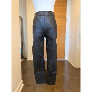 SPANX Faux Leather Leggings Pants Black Petite Small High Rise